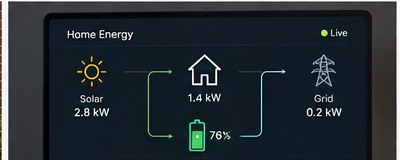 Home energy optimisation dashboard