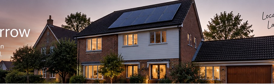 A Surrey home with solar panels