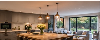 A lived-in smart home interior